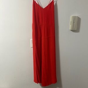 Aritzia Wilfred Orange Red Midi Dress